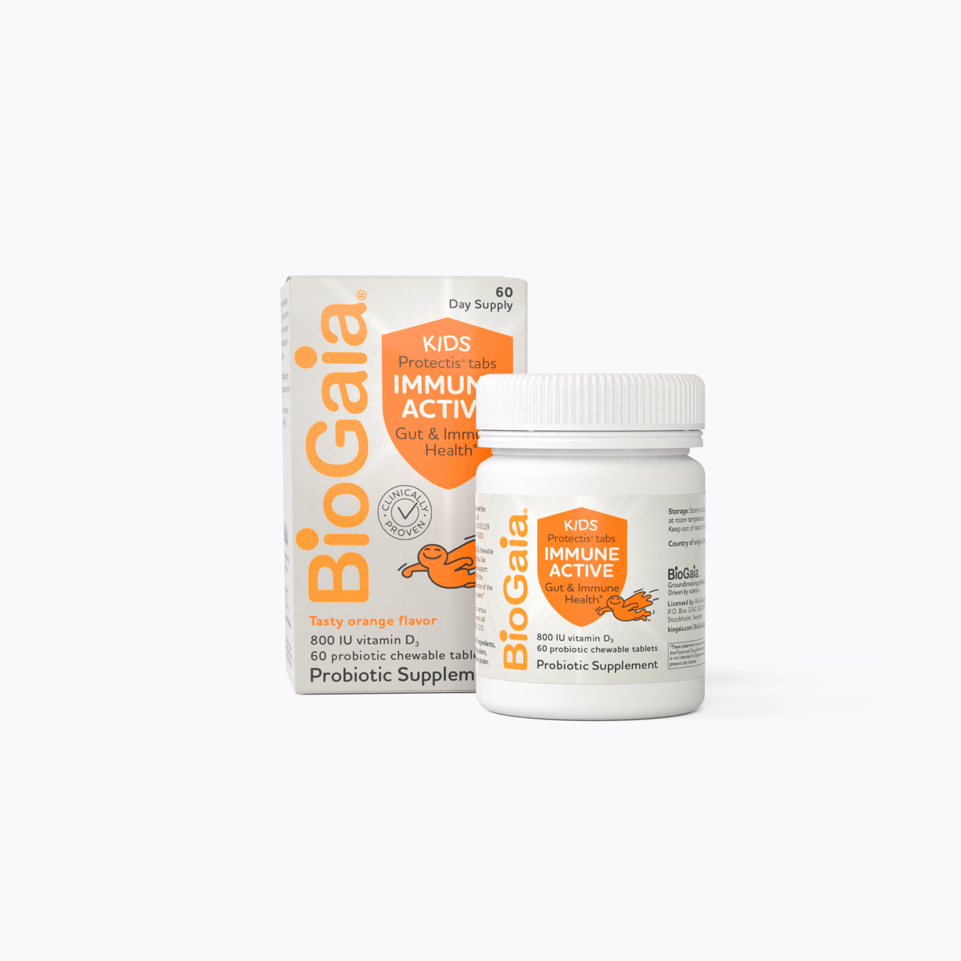 BioGaia Immune Active Kids - Probiotic supplement for gut and immune health for kids